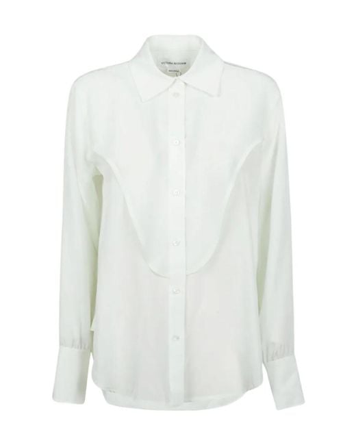 Victoria Beckham White Yoke Detail Blouse