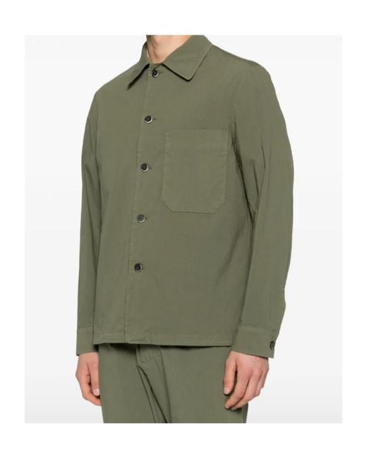 Barena Green Button Pocket Shirt for men