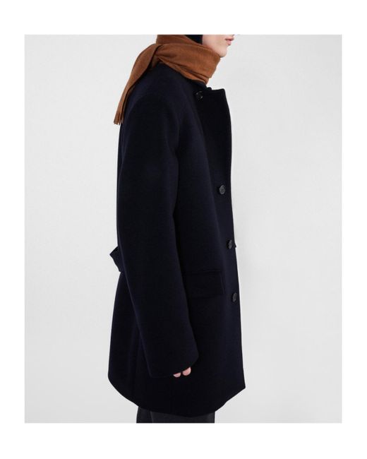 Prada Black Single-Breasted Wool Blend Coat for men
