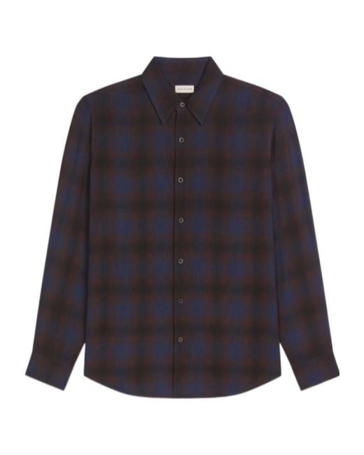 Dries Van Noten Blue Classic Viscose Shirt for men