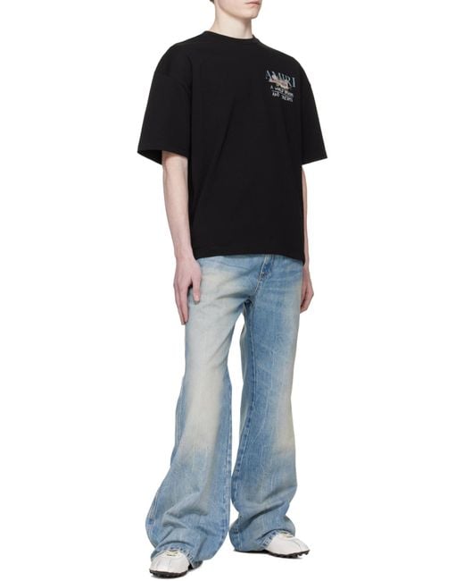 Amiri Black Hope And Dreams Oversized Tee for men