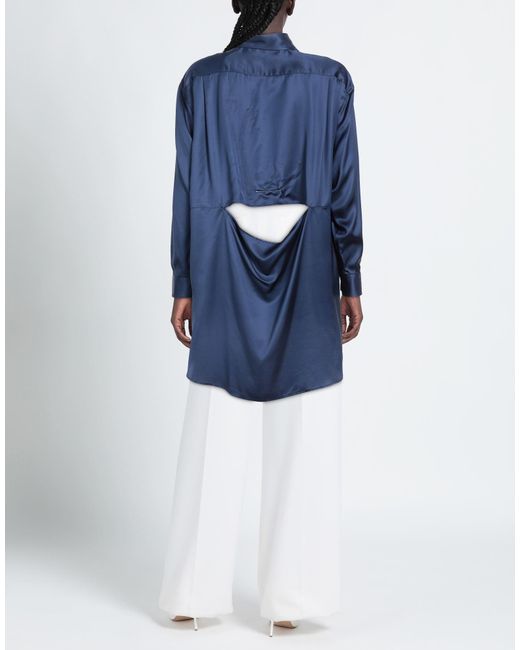MM6 by Maison Margiela Blue Solid Colour Shirts