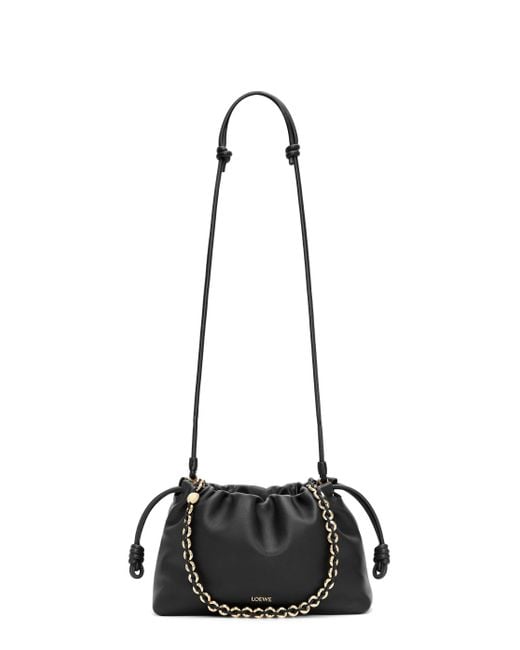 Loewe Black Flamenco Medium Drawstring Shoulder Bag