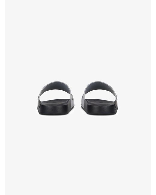 Givenchy Black Metallic-Effect Logo-Detail Slides