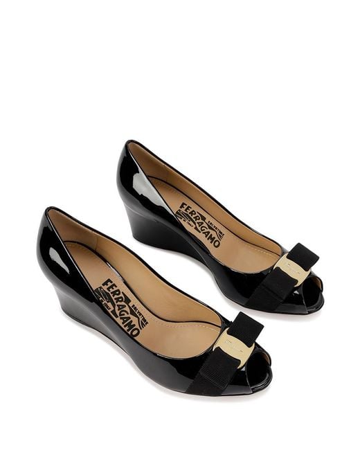 Ferragamo Black Open-Toed Sandals