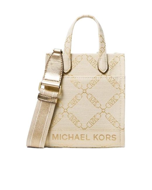 Michael Kors Natural Michael Gigi Logo Detailed Crossbody Bag