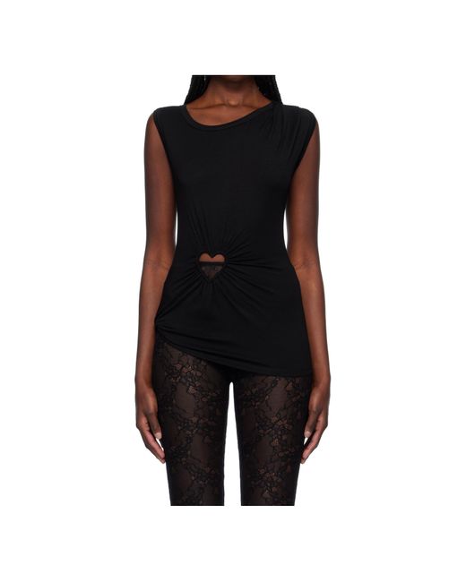 Ambush Black Heart-Shaped Pattern Vest