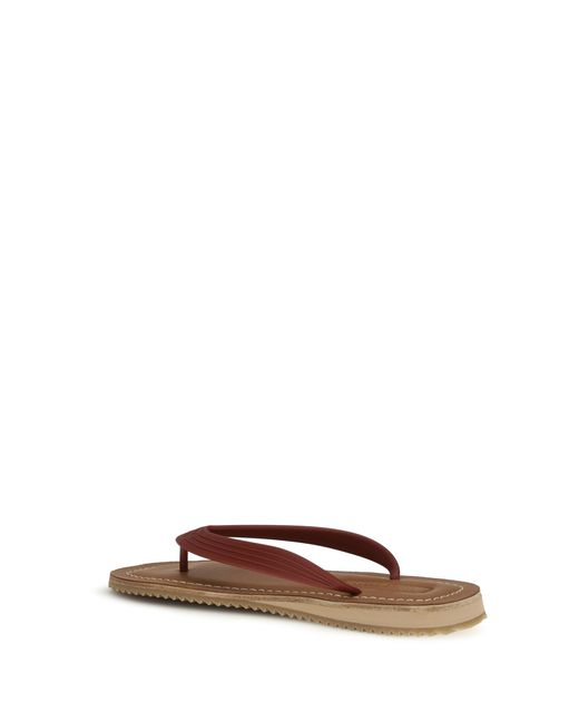 Miu Miu Brown Thong-Strap Flip Flops