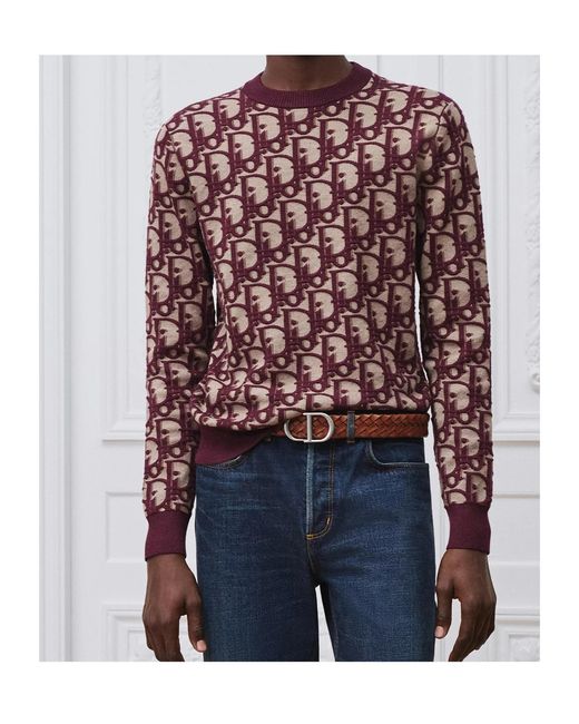 Dior Red Oblique Sweater for men