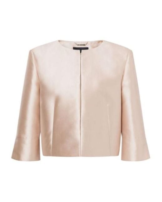 Alberta Ferretti Natural Long-Sleeved Casual Jacket