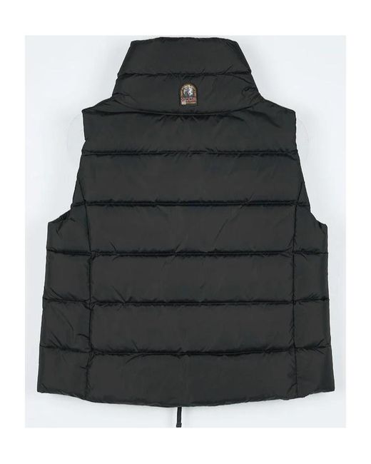 Parajumpers Black Logo Down Vest