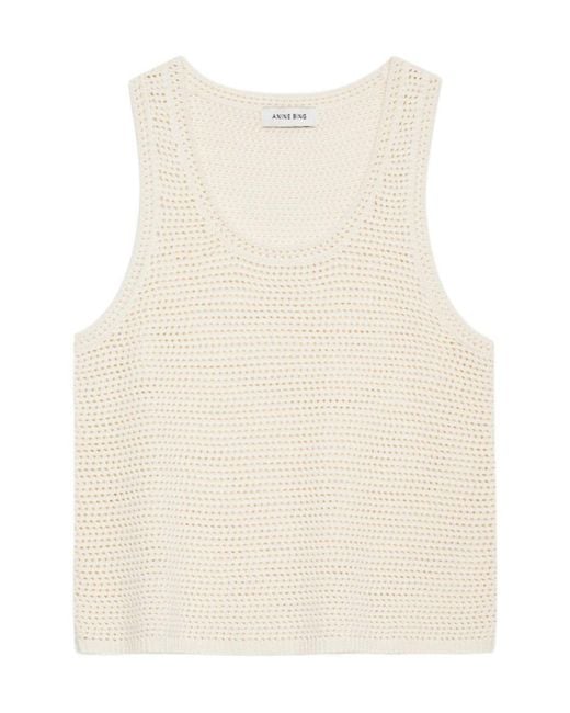 Anine Bing Natural Crew Neck Vest