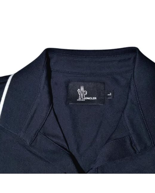 Moncler Blue Short-Sleeved Polo Shirt