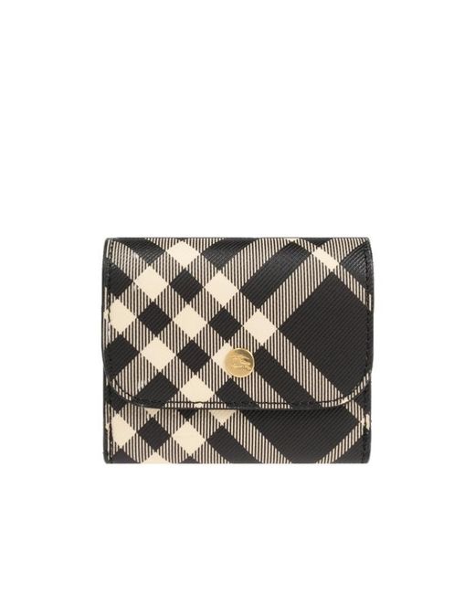 Burberry Multicolor Check Pattern Folded Wallet