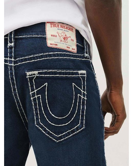 True Religion Blue Belt-Loop Jeans for men