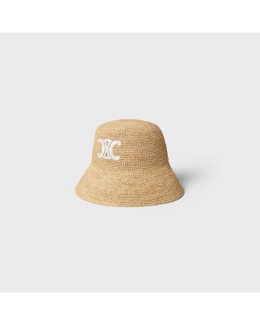 Céline Natural Triomphe Bucket Hat