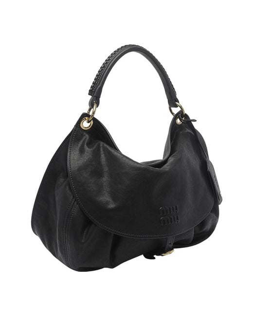 Miu Miu Black Flap Handbag