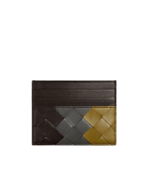 Bottega Veneta Black Intrecciato Credit Card Case for men