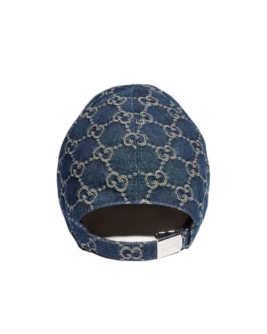 Gucci Blue Gg Cotton Denim Baseball Hat