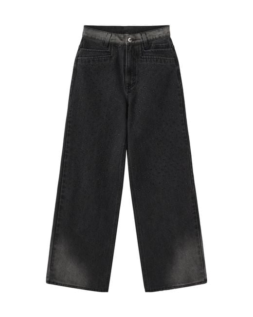 Marissa Chiara Black Wide Leg Jeans