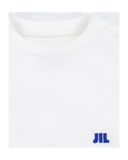 Jil Sander White Logo Long-Sleeve T-Shirt for men