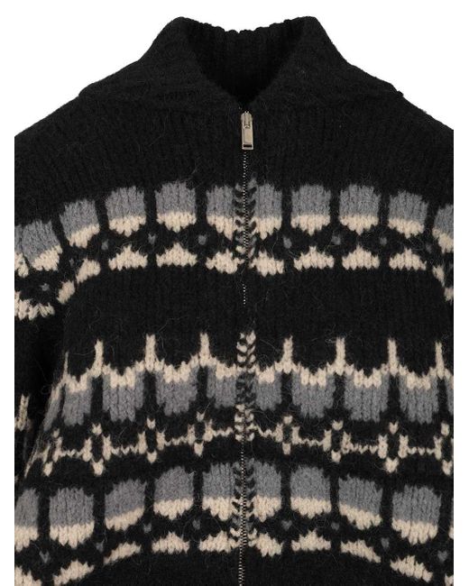Barena Black Zipped Cardigan