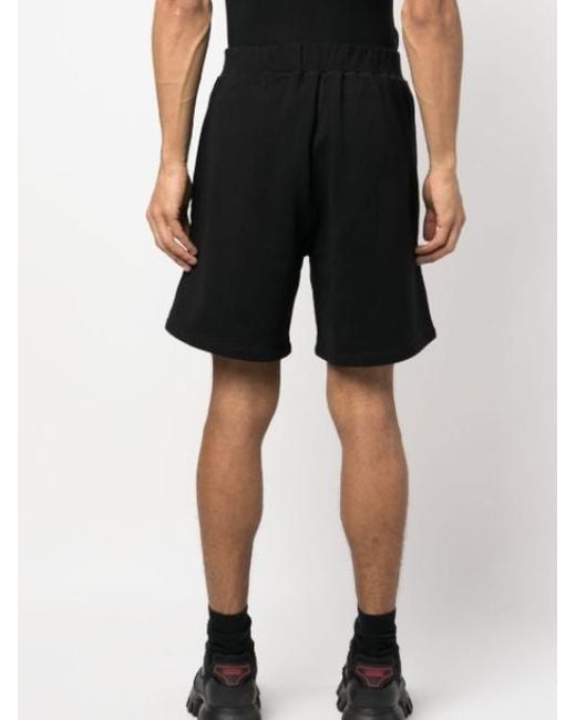 DSquared² Black Logo Printed Knee-Length Shorts for men