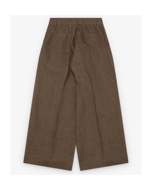 ERL Green Pleated Casual Pants for men