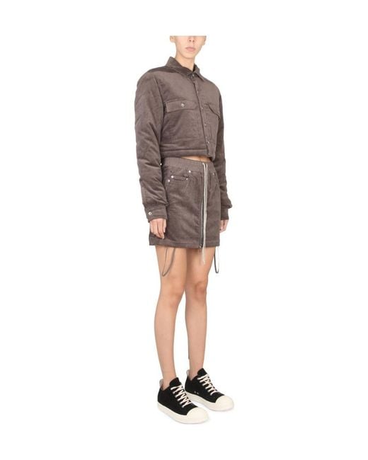 Rick Owens Black Tassel-Detail Cropped Jacket