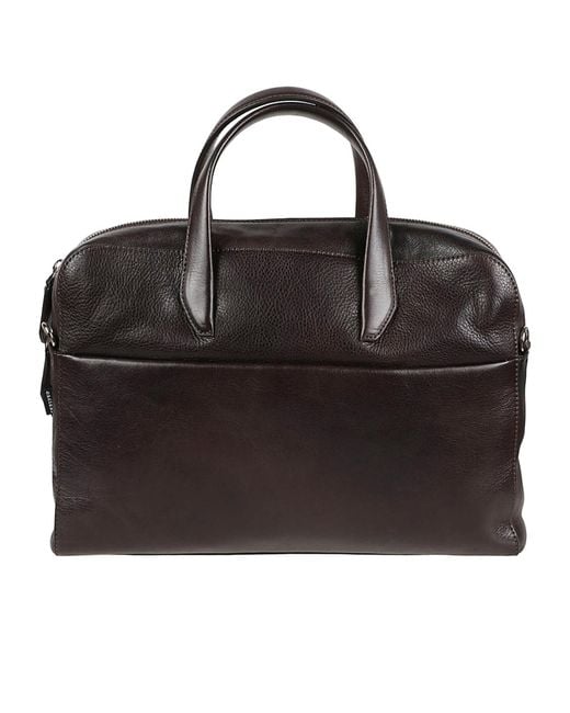 Orciani Black Lagoon Slim Briefcase for men