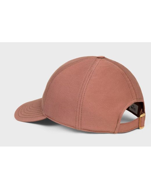 Celine Triomphe Baseball Cap in Pink | Lyst