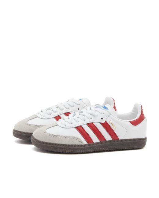Adidas Originals White Samba Og Lace-Up Sneakers for men