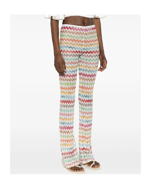 Missoni White Zigzag Trousers