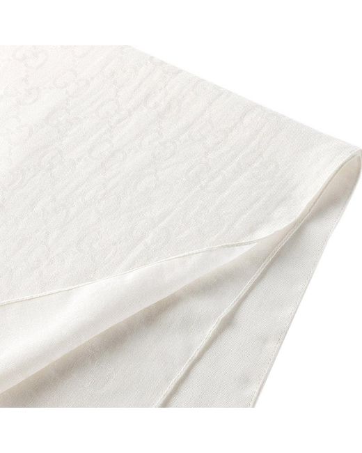 Gucci White Logo Casual Scarf