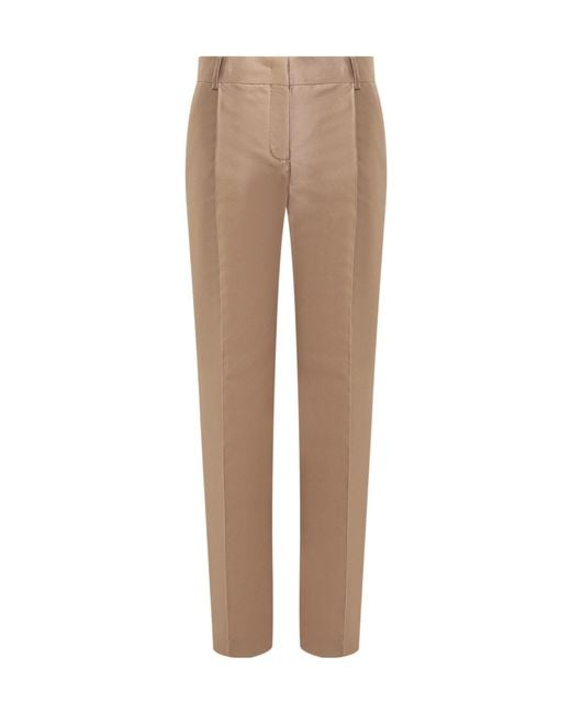 Alberta Ferretti Natural High Waist Tailored Pants