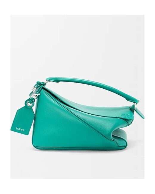 Loewe Green Small Featherlight Puzzle Bag