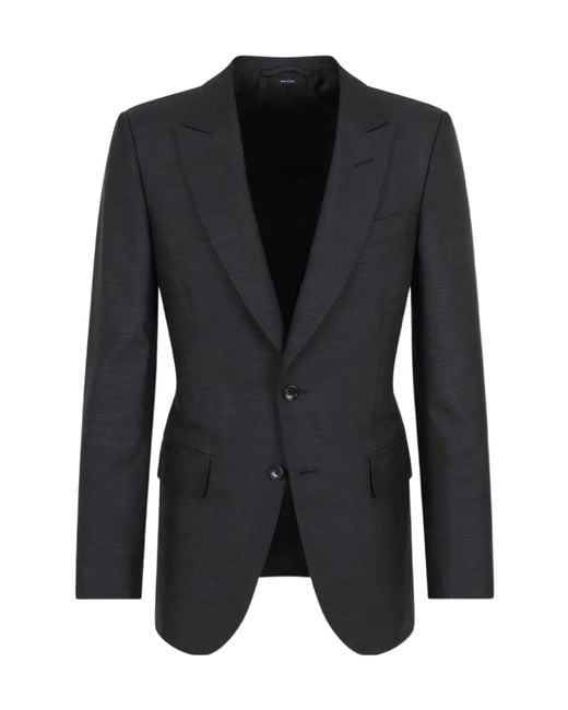 Tom Ford Black Single-Breasted Blazer for men