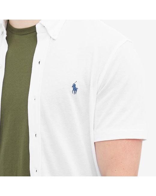 Polo Ralph Lauren White Classic Pique Shirt for men