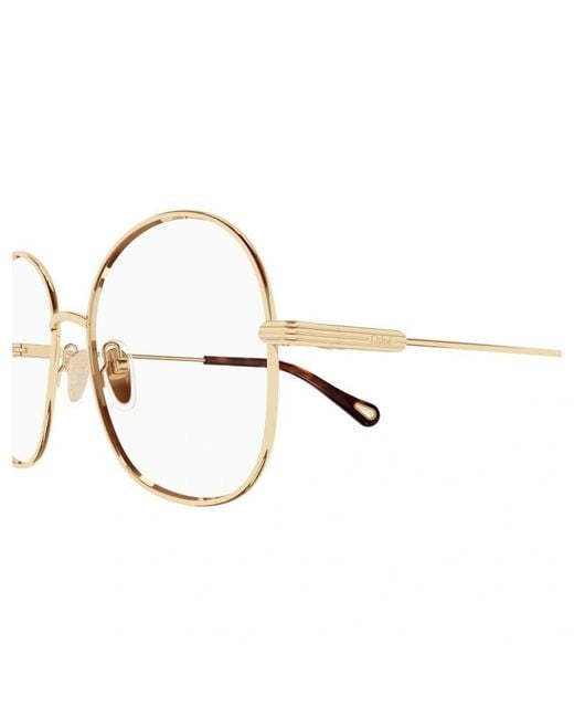 Chloé Metallic Chloé Eyewear Round-Frame Glasses