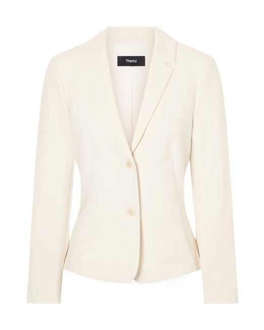 Theory White Long-Sleeved Suit Jacket
