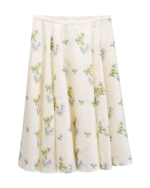 Dior Natural Mid-Length Flared Skirt