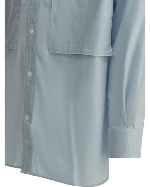 Comme des Garçons Blue Casual Shirt With Patch Pockets for men