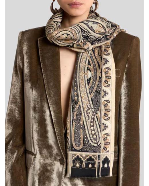 Etro Natural Printed Scarf