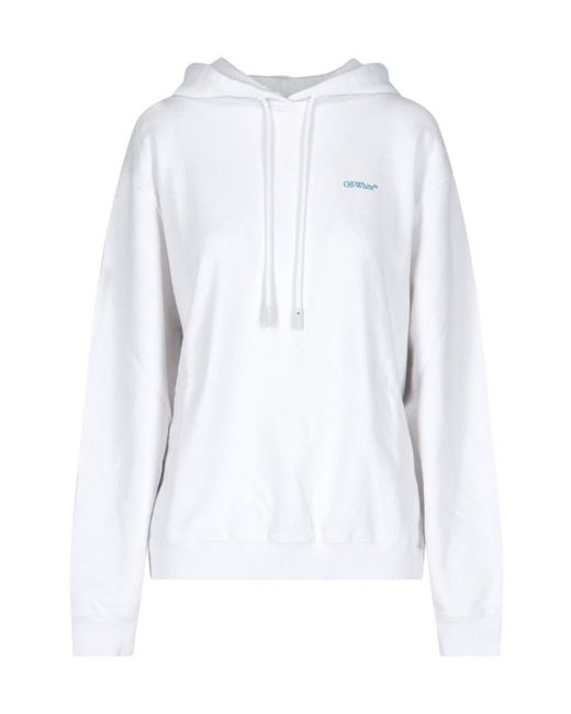 Off-White c/o Virgil Abloh White Arrow Printed Drawstring Hoodie