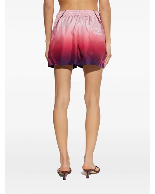 Casablanca Red Graphic-Print Shorts