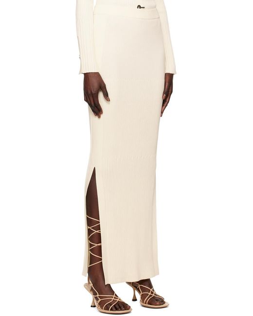 Dion Lee White Gradient Cropped Ribbed-Knit Shirt