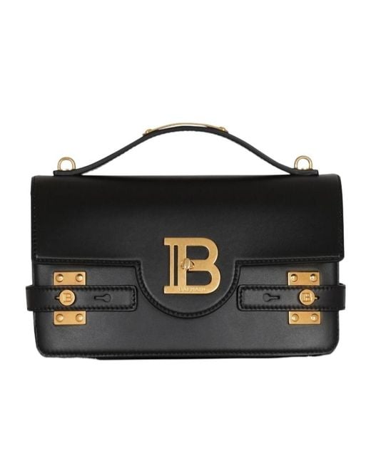 Balmain Black B-Buzz 24 Strapped Shoulder Bag
