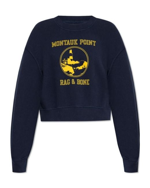 Rag & Bone Blue Long Sleeve Sweatshirt