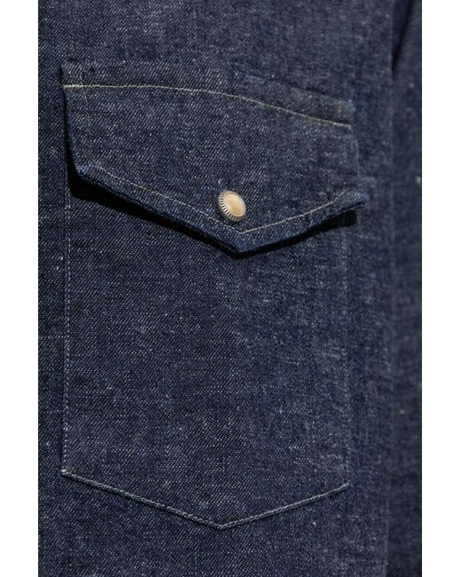 Eleventy Blue Long-Sleeved Shirt for men