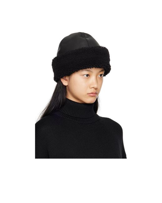 Totême  Black Curled Hat